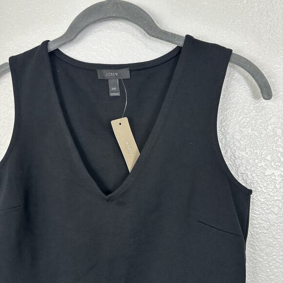 J Crew Top Women XXS Black Velvet Peplum Sleeveless V-Neck Layer Whimsigoth NEW - Picture 3 of 10